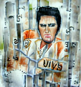 AI Art: Elvis Behind Bars