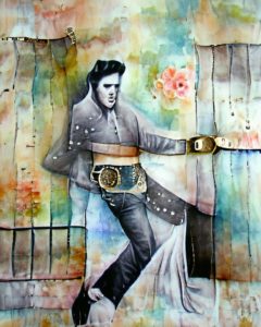 AI Art: Elvis Holding Belt