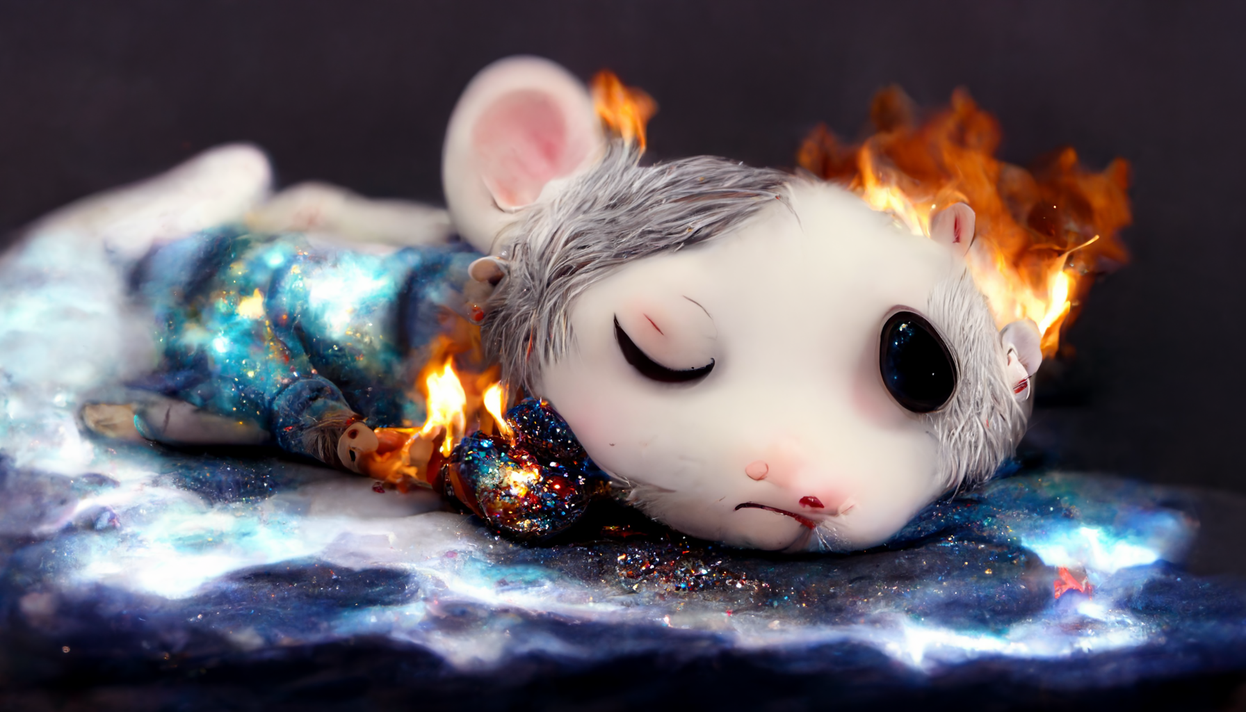 Singer Boy the rat on fire