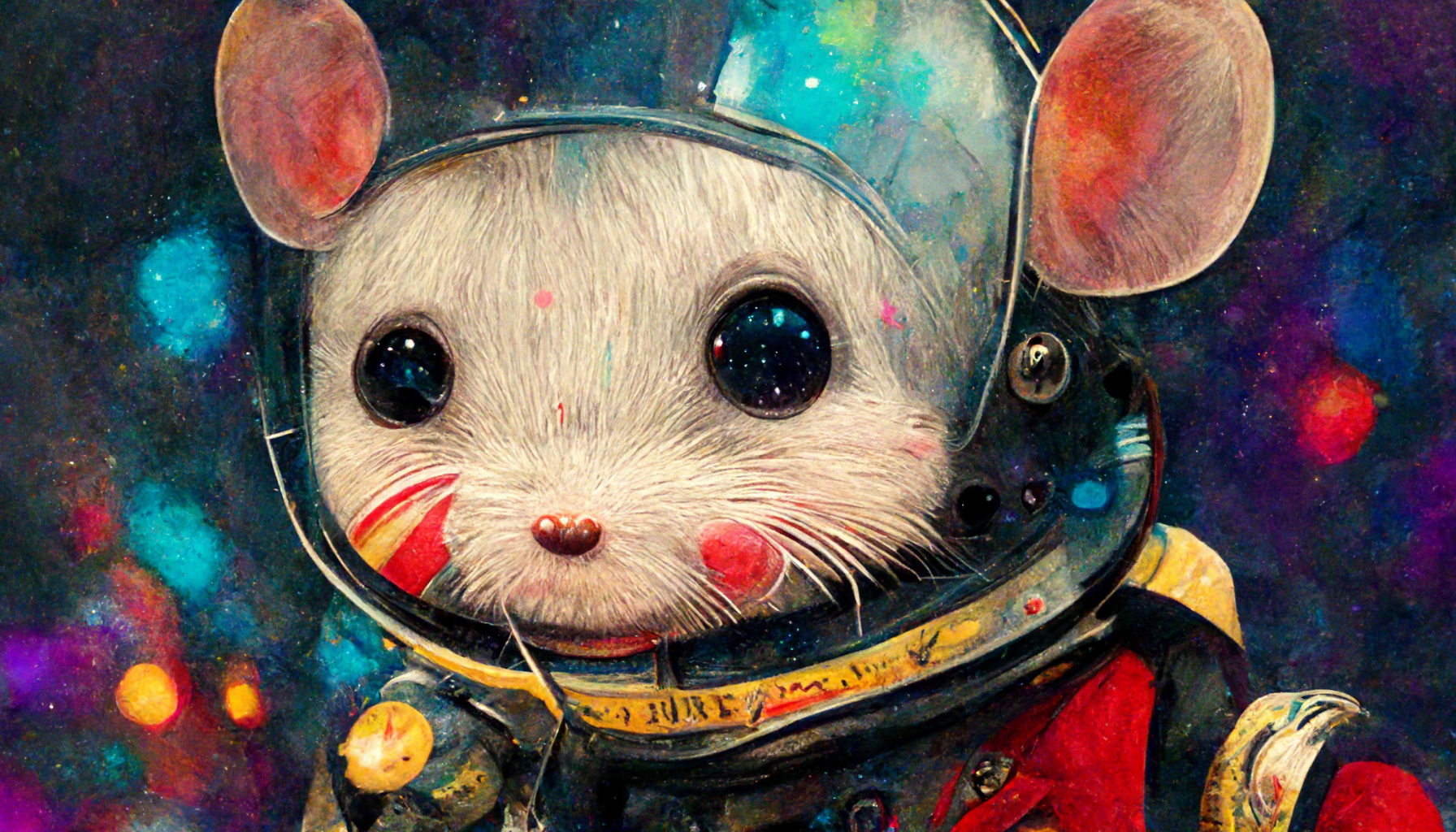 Singer Boy the rat looking cute in a space suit
